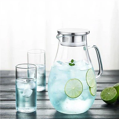 1700 ml stekleni vrč s SS pokrovi